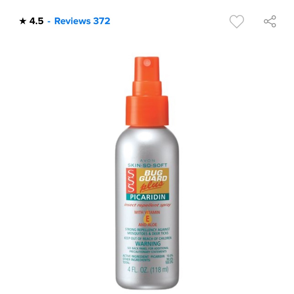 Avon Skin so Soft bug guard plus w/vit E &  Aloe 4 oz pump spray